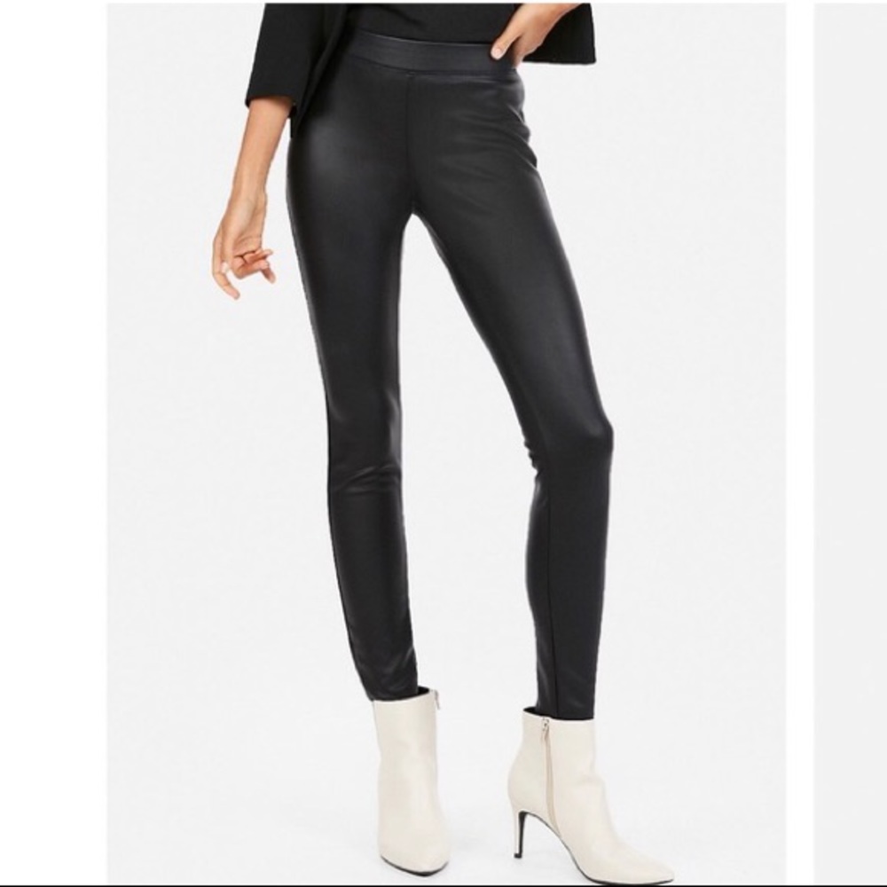 Express skinny leather leggings pant xs 24 25